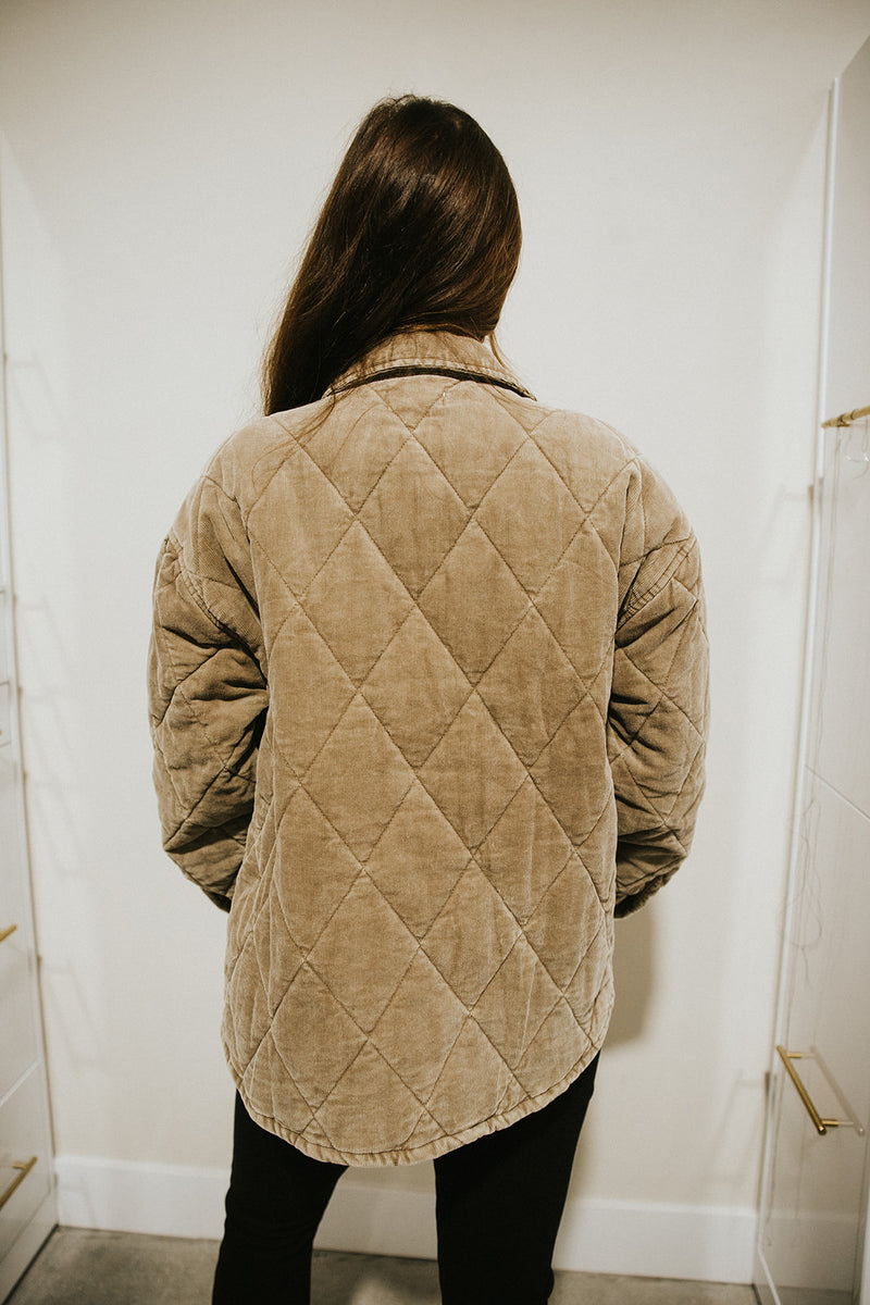 Button Down Quilted Jacket- Coco