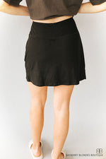 Microfiber Athletic Skort-Black